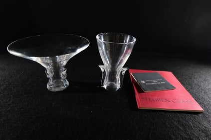 Lot of 2 Pieces of Steuben Glass Vases