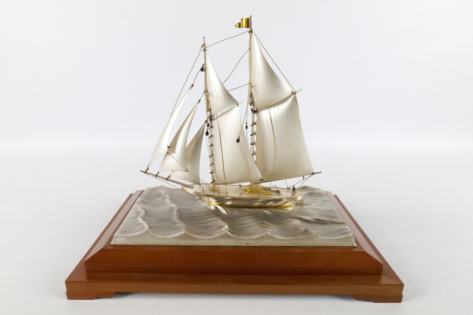 Sterling Silver Yacht Model 2 Mast Ship (1 of 9)