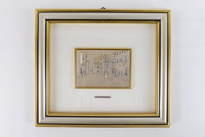 Framed Paolo Rossini Sterling Silver Art