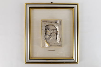 Framed Three Dimensional Paolo Rossini 800 Silver Art