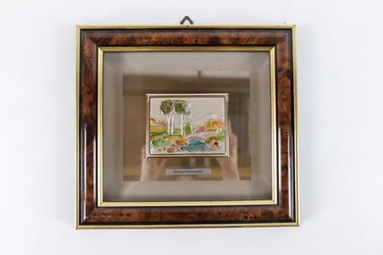 Framed Paolo Rossini Sterling Silver Art