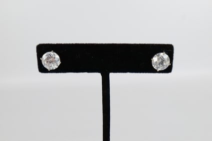 Pair of 14K White Gold Diamond Studs