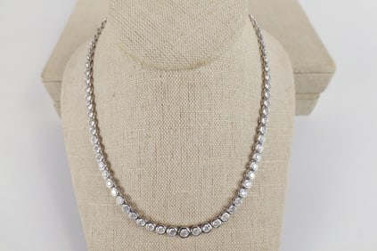 Oscar Friedman Platinum Diamond Necklace