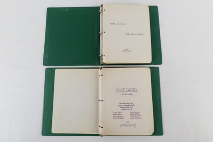 Two Binders of Mounted Post Cards