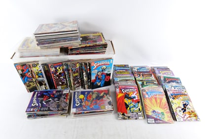 Long Box of Superman Comics