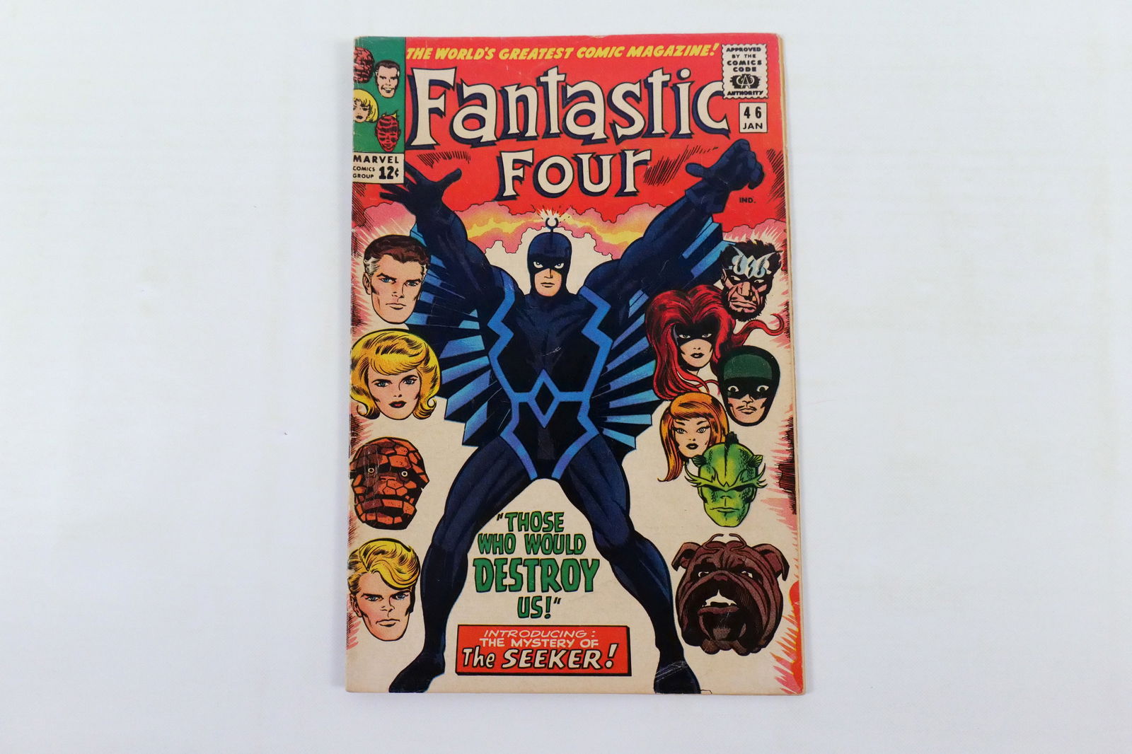 Fantastic Four #46: Fantastic Four #46 - 2nd Appearance of the Inhumans and 1st Full Appearance of Black Bolt. VG. Please note that the short boxes in photos do not come with the lot; they are there to give reference to
