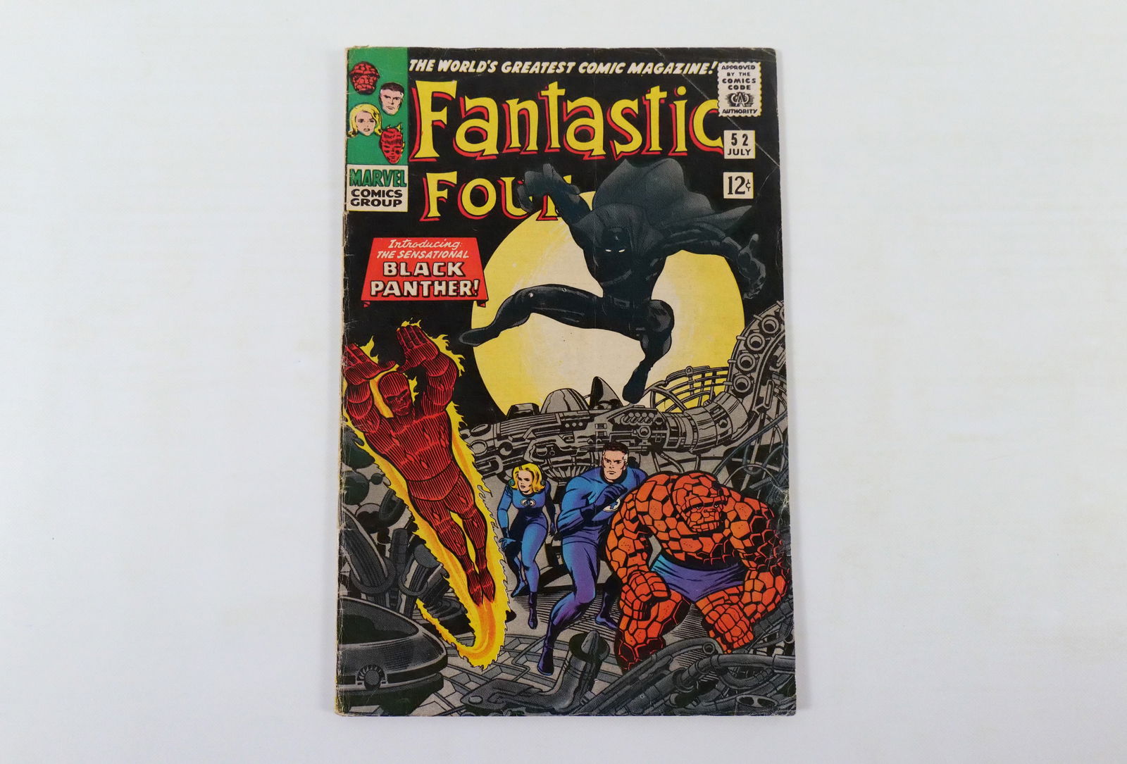 Fantastic Four #52: Fantastic Four #52 - 1st Appearance of The Black Panther, T'Challa. VG. Please note that the short boxes in photos do not come with the lot; they are there to give reference to the amount of comics in