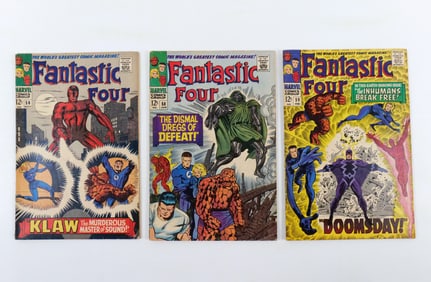 Lot of 3 Fantastic Four Comics - #56, #58, and #59