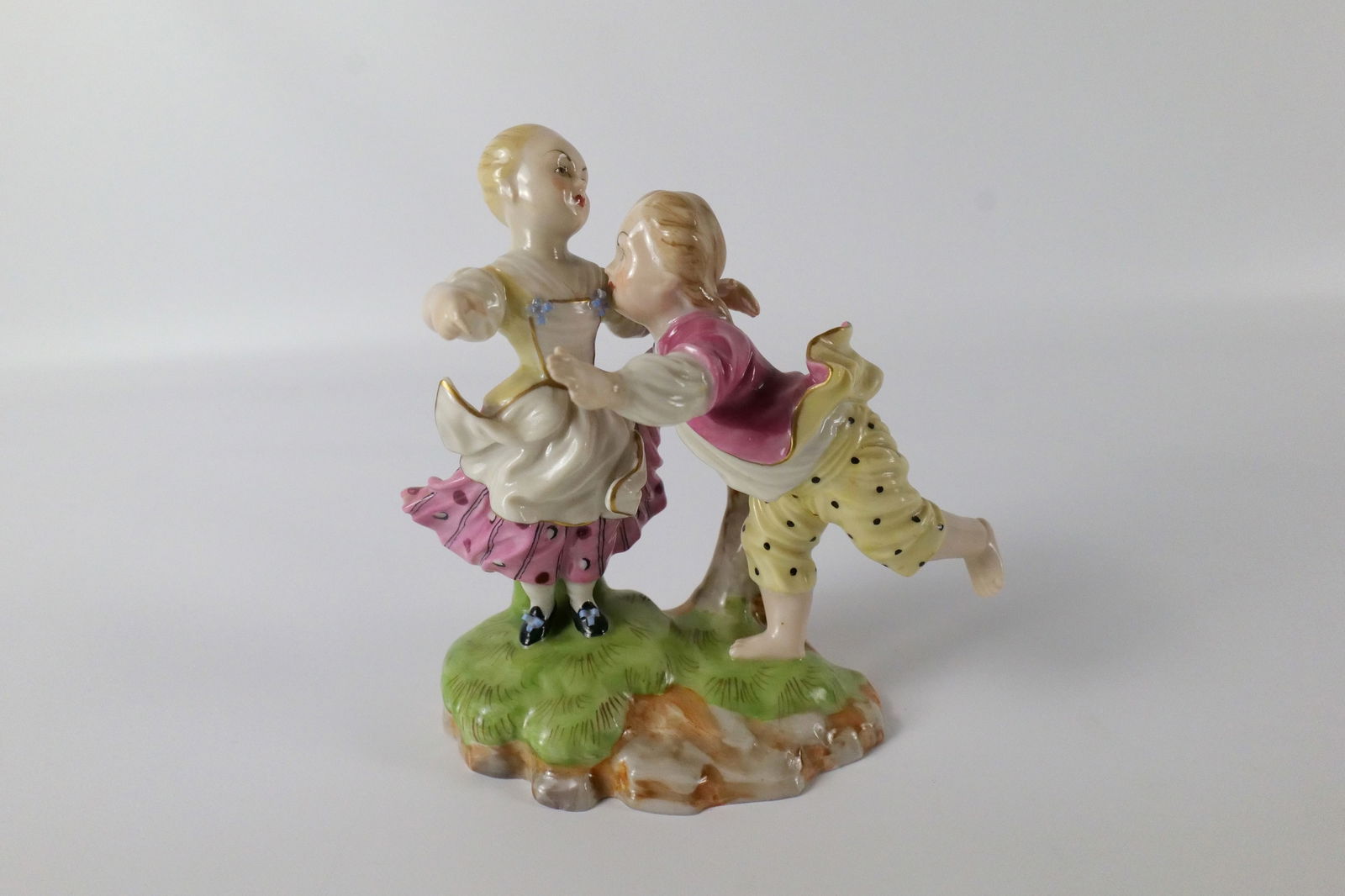 Antique Hand Painted Courting Couple Figurine (1 of 9)