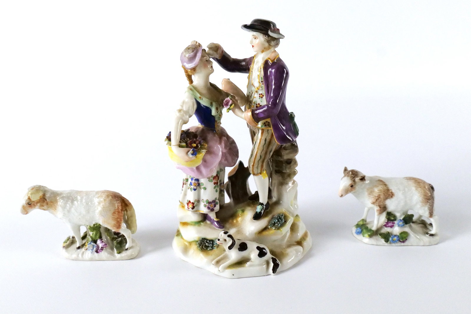 Lot of 3 Antique Porcelain Figurines (1 of 18)