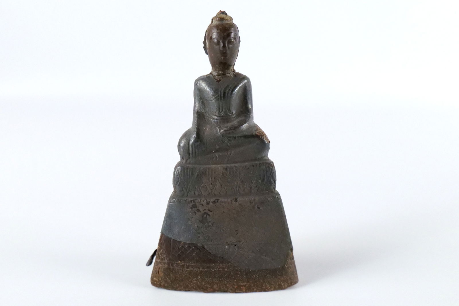 Tibetan Silver Clad Wood Figure of Buddha (1 of 8)