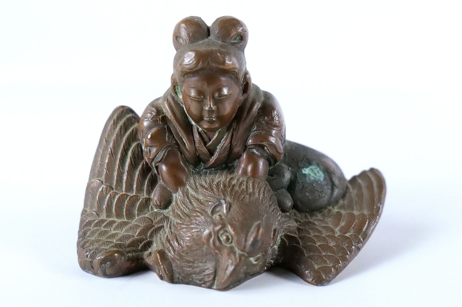 Mixed Metal and Bronze Asian Figurine (1 of 8)