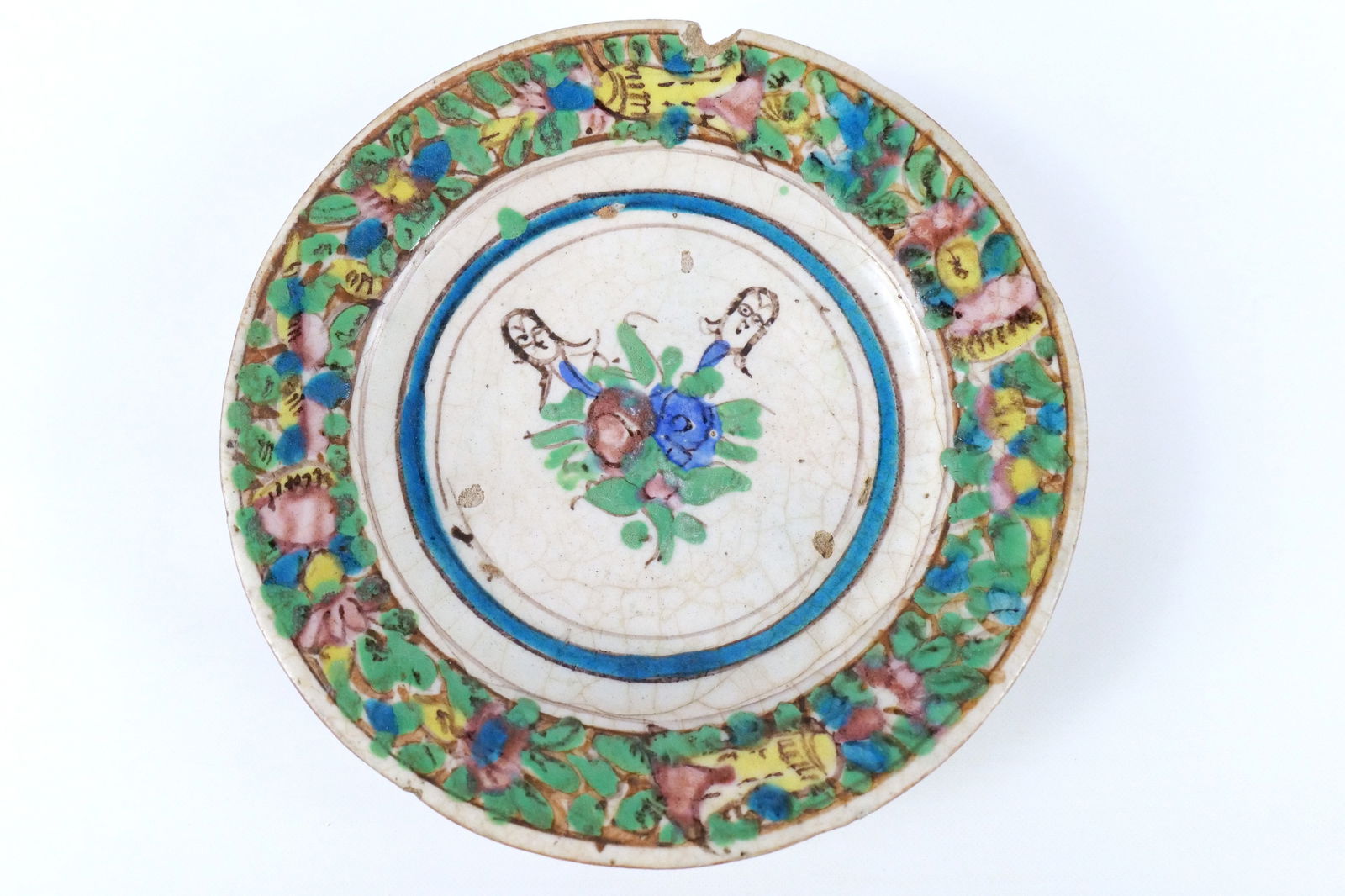 18th Century Glazed Ceramic Plate (1 of 9)