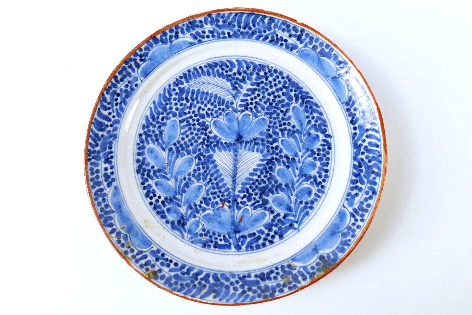 Antique 19th Century Hand Painted Pottery Plate (1 of 10)