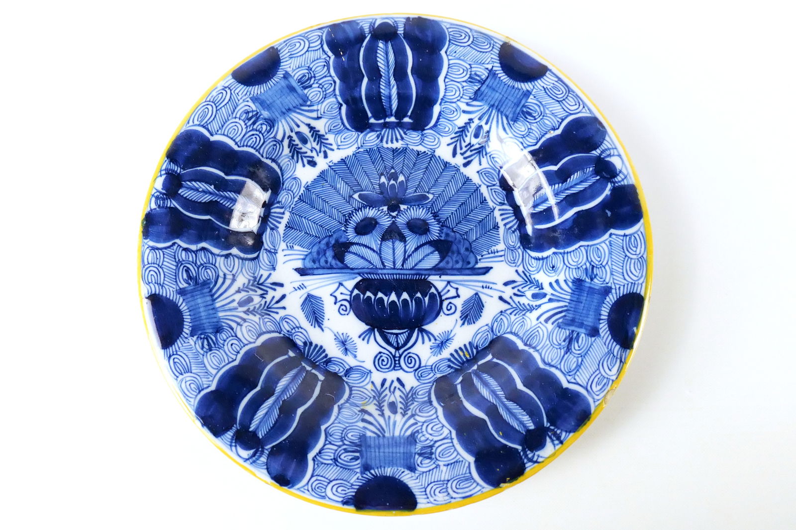 Antique 19th Century Hand Painted Pottery Plate (1 of 10)