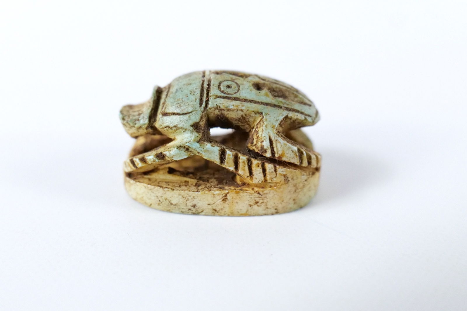 Ancient Egyptian Scarab Ceramic Amulet (1 of 7)