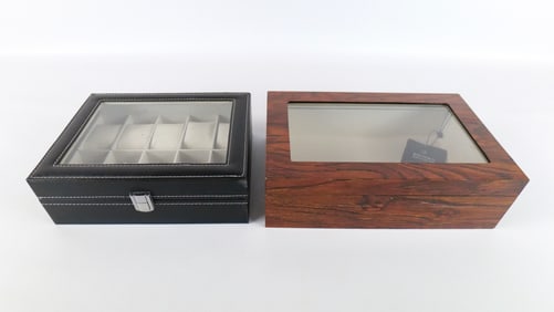 Lot of 2 Watch Display Cases