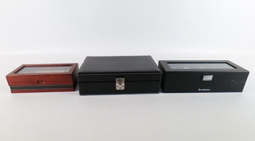 Lot of 3 Watch Display Cases
