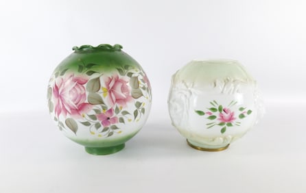 Lot of 2 Hurricane Lamp Shades