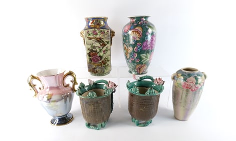 Group Lot of Asian Influenced Vases