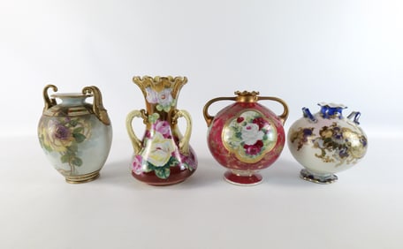 Group Lot of Double Handled Vases