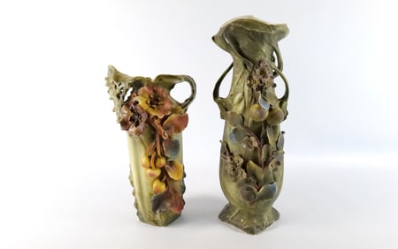 Lot of 2 Art Nouveau Vases