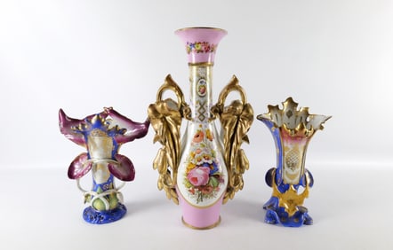 Antique Hand Painted Old Paris Vase