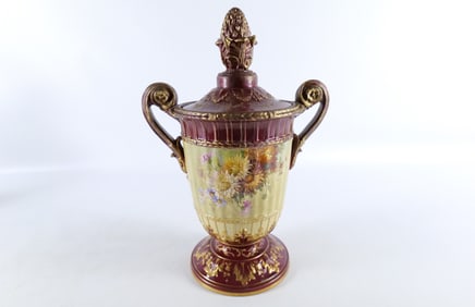 Royal Bonn Double Handled Covered Urn