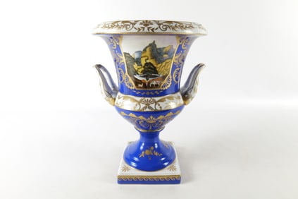 Porcelain Double Handled Centerpiece Urn