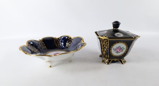 Lot of 2 German Echt Kobalt Pieces
