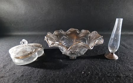 Group Lot of Silver Overlay and Sterling Pieces