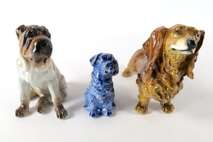 Group Lot of Porcelain Dog Figurines