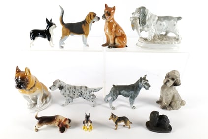 Group Lot of Dog Figurines