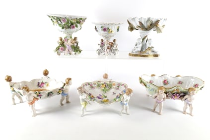 Group Lot of Porcelain Centerpieces