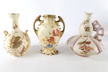Lot of 3 Porcelain Vases and Ewers