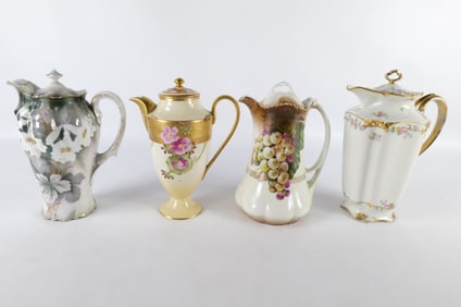 Group Lot of Chocolate and Tea Pots
