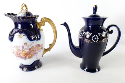 Lot of 2 Chocolate and Tea Pots