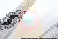 18K Oscar Friedman Tourmaline, Ruby and Diamond Ring