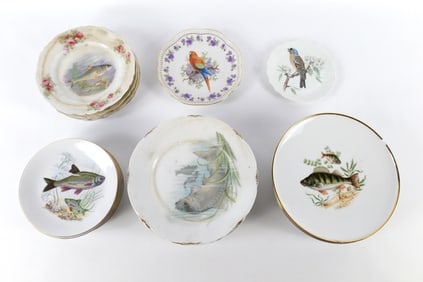 Group Lot of Fish and Bird Plates