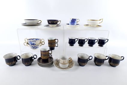 Group Lot of Various Cups and Saucers