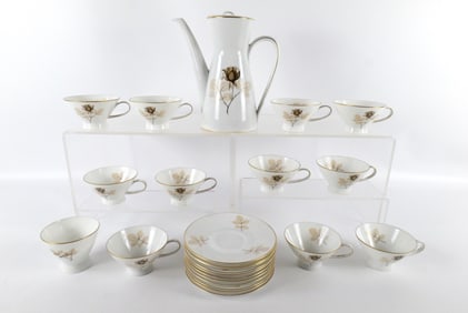 Rosenthal Shadow Rose Coffee Set