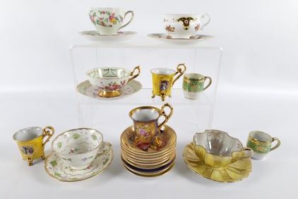 Group Lot of Various Cups and Saucers