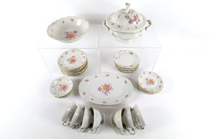 Lot of KPM Poland Floral Porcelain Dinnerware Pieces