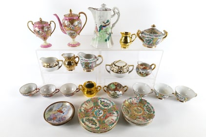 Group Lot of Asian Influenced Porcelain Pieces