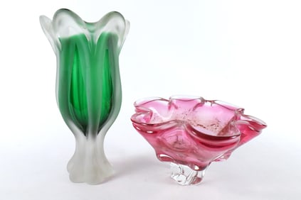 Lot of 2 Josef Hospodka Vases