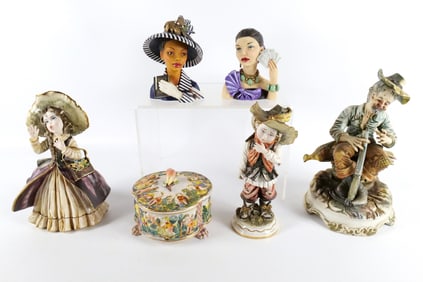 Group Lot of Porcelain and Resin Pieces