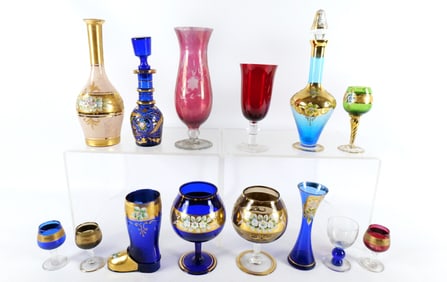 Group Lot of Bohemian Glass