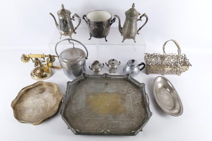 Group Lot of Silverplate and Mixed Metal