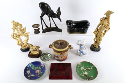 Group Lot of Asian Influenced Decorative Items