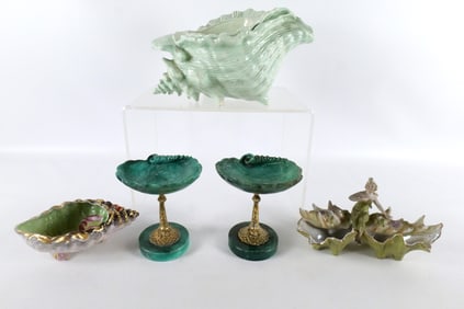 Group Lot of Decorative Seashell Items